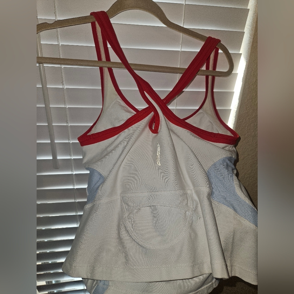 women's Nike Red and White sporty Tank Top - Picture 3 of 5